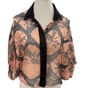 Chic Abstract Print Women's Top